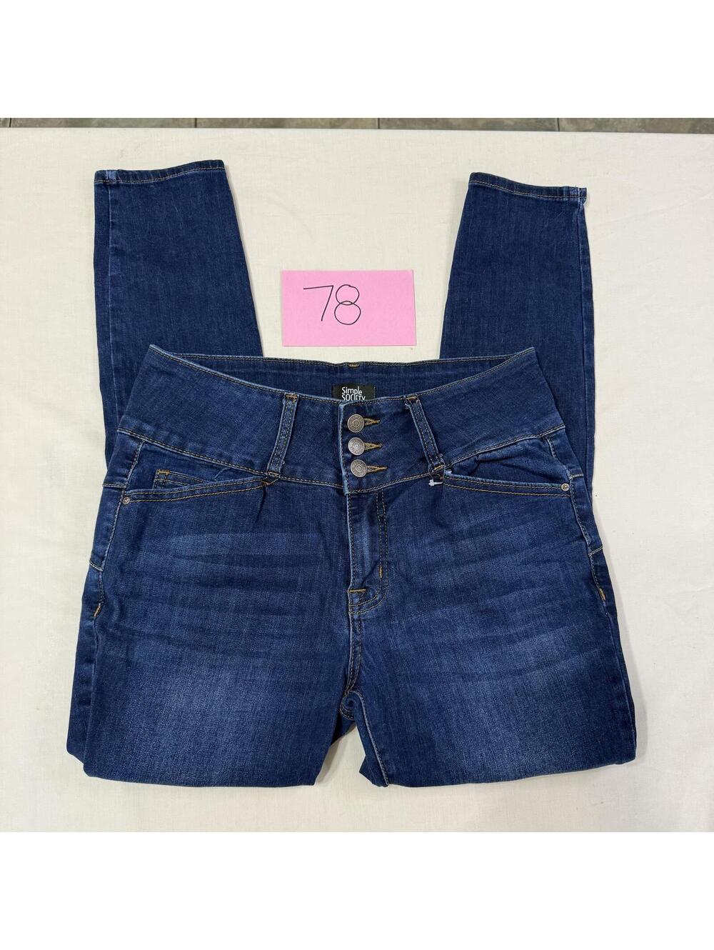 Simple Society Dark Blue High Waist Skinny Jeans Juniors Size 9